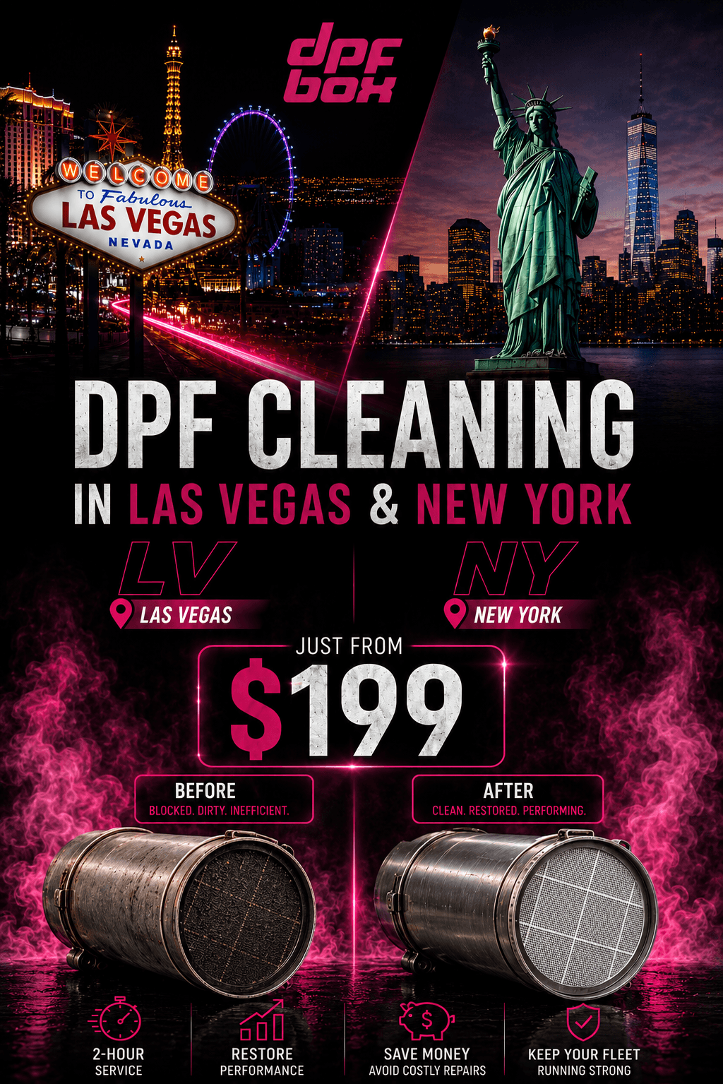dpf cleaning before and after