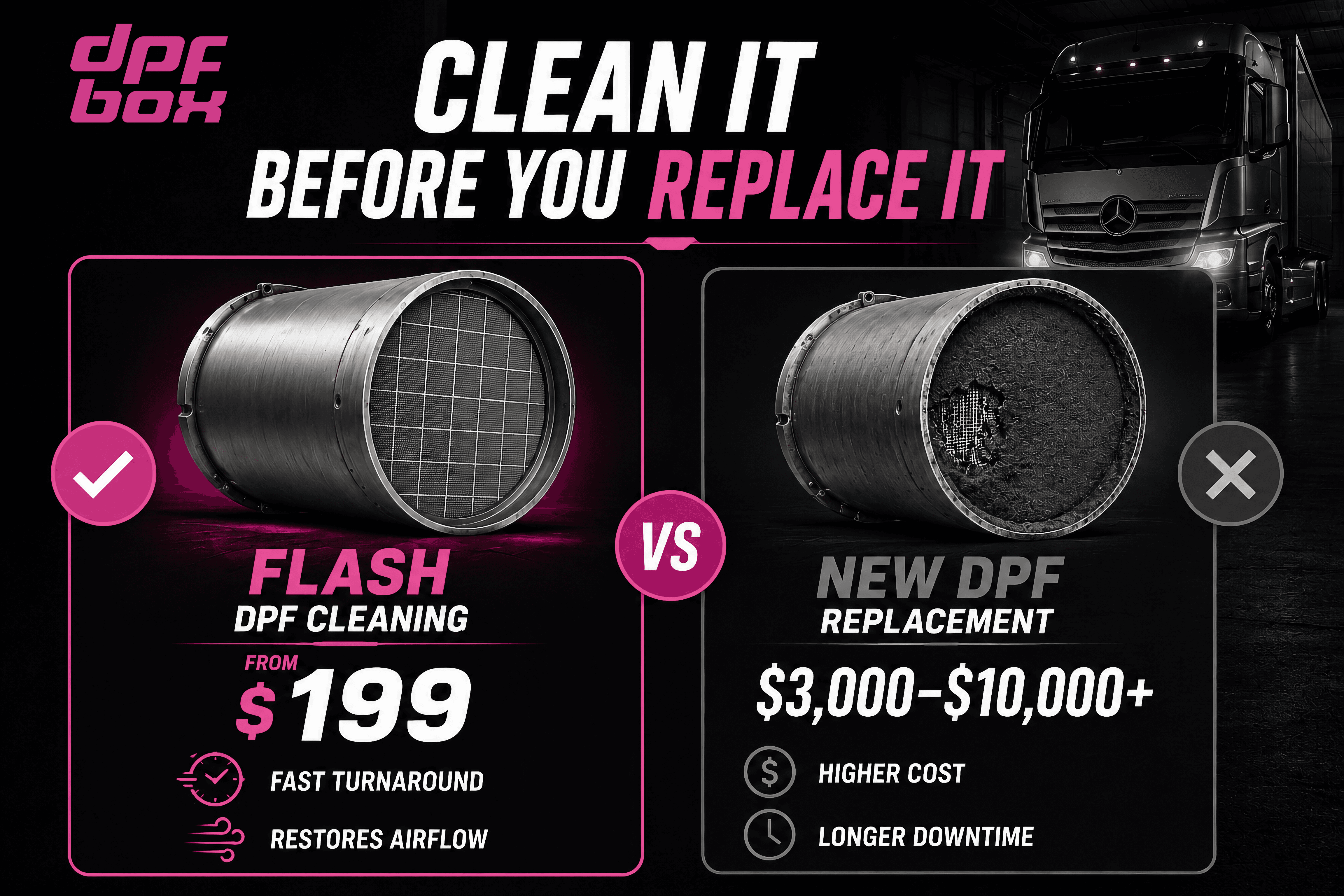 DPF cleaning vs DPF replacement cost comparison